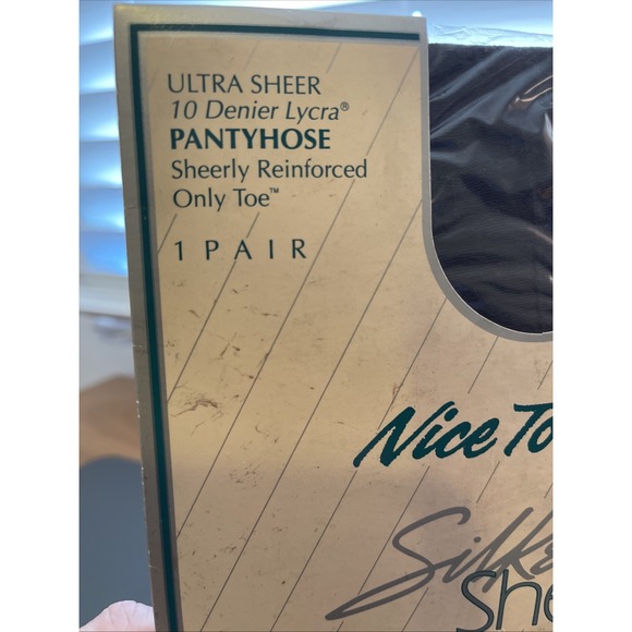 Vintage NOS Sears Nice Touch Sheers With Lycra Size‎ Tall Off-black - Picture 2 of 5